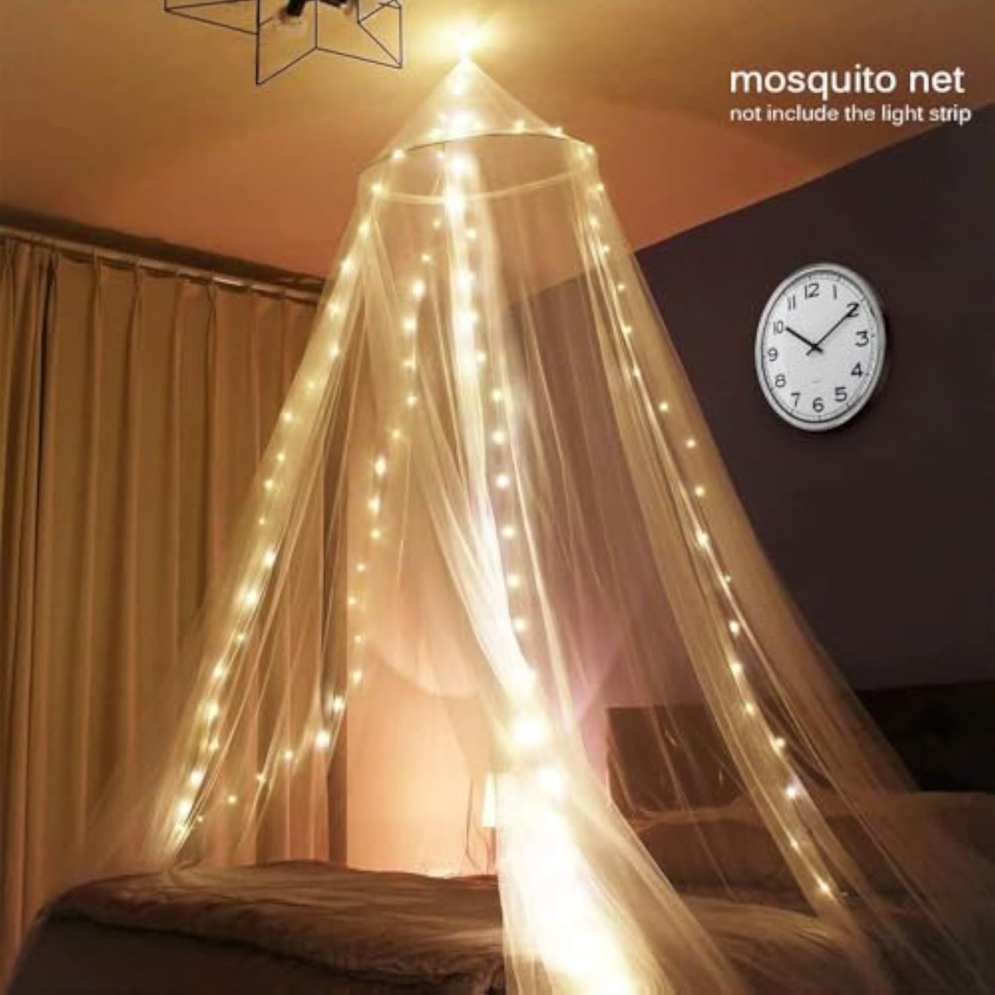 Portable Double Bed Round Ceiling Hung Mosquito Net